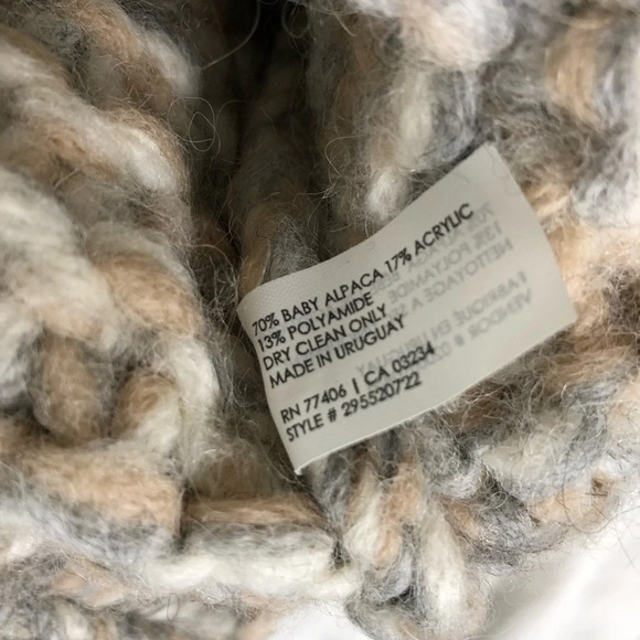 Club Monaco Chunky Pastel Mix Baby Alpaca Blend Knit Sweater Medium - Picture 7 of 9